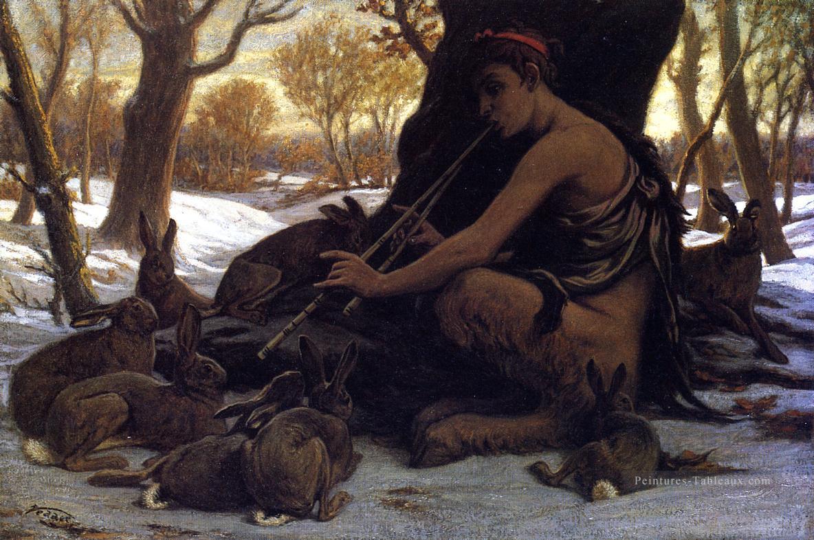 Marsyas Enchantement des lièvres symbolisme Elihu Vedder Peintures à l'huile